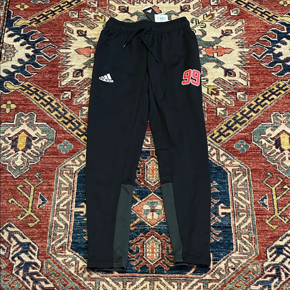 Gretzky Hockey School Adidas Aeroready Sweatpants Joggers Adult Small New Black